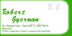 robert gyerman business card